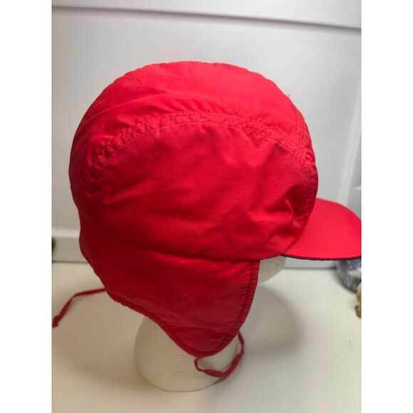 Vintage Columbia Winter Hat Cap Size M Red Lined Ear Flaps Snow Ski Made USA - Picture 5 of 10